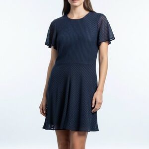 🆕 Banana Republic Textured Navy Mini Short Sleeve Dress, New with Tags, 12P